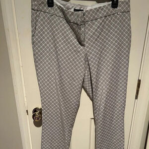 Willi Smith Gray Ankle Pants 12 Preppy Classic Crop Office Siren